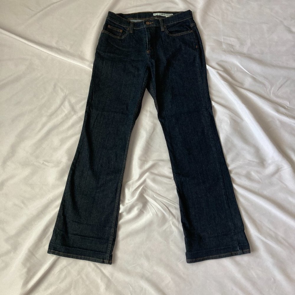 DKNY SOHO Jeans Dark Wash Boot Cut Flare Mid Rise Women 10R